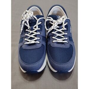 NWOB Zeba Men 13 Wide Hands Free Lace Up Slip On Athletic Walking Blue Sneakers